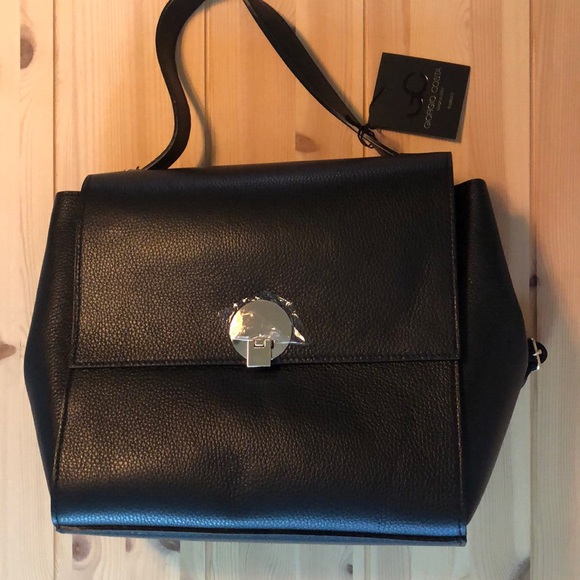 Georgia Costa Farrah Black Leather Shoulder Bag - Picture 3 of 7